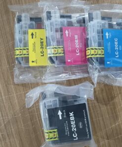 LC20E Super High Yield Ink Cartridges(4-Pack,) - Lvan Compatible LC20E Black Cyan Magenta Yellow Ink Cartridge Set Replacement for Brother LC20E MFC-J5920DW MFC-J985DW MFC-J985DWXL MFC-J775DW Printer 15 71RPnsgVQVL