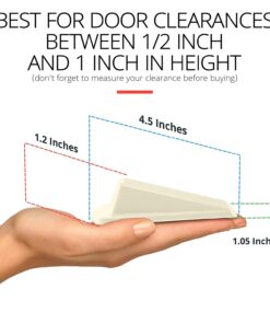 Home Premium Door Stoppers for Bottom of Door, Rubber Door Stop Wedge (4 Pack, White) 4 Pack 19 71RQvoGfr3L