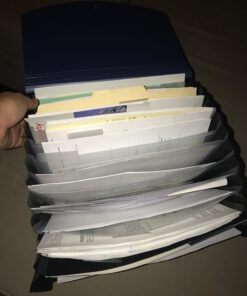 Smead Poly Frequency Expanding File, 12 Pockets, Flap and Cord Closure, Letter Size, Blue/Black (70863) 27 71RRerCizUL