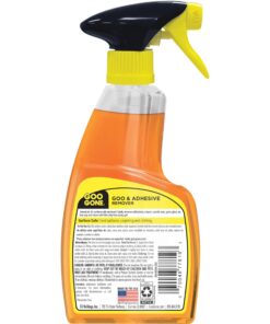 Goo Gone Adhesive Remover Original Spray Gel - Removes Chewing Gum, Grease, Tar, Stickers, Labels, Tape Residue, Oil, Blood, Lipstick, Mascara, Shoe Polish, Crayon - 12 Ounce 12 Fl Oz (Pack of 1) 41 71RSYP7UbWL