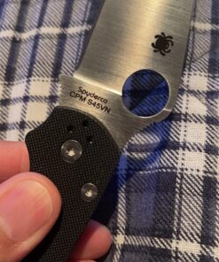 Spyderco Para Military 2 Signature Knife with 3.42" CPM S45VN Steel Blade and Durable G-10 Handle - PlainEdge - C81GP2 Black Handle - Stainless Steel Blade 52 71RSdARr2kL