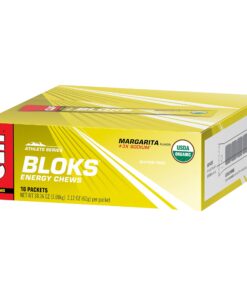 CLIF BLOKS - Margarita Flavor with 3X Sodium - Energy Chews - Non-GMO - Plant Based - Fast Fuel for Cycling and Running - Quick Carbohydrates and Electrolytes - 2.12 oz. (18 Count) Margarita w/ Sea Salt 20 71RSeAcmGWL