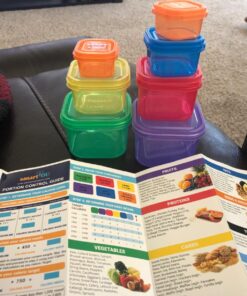 21 Day Portion Control Containers Kit - Nutrition Diet, Multi-Color Coded Weight Loss System. Complete Guide + PDF Planner + Recipe eBook and Tape Measure - BPA Free - 7 PC Labeled 7 Piece - Labeled 34 71RSt2kefbL