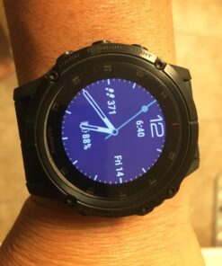 Garmin fenix 5X Plus, Ultimate Multisport GPS Smartwatch, Features Color Topo Maps and Pulse Ox, Heart Rate Monitoring, Music and Contactless Payment, Black with Black Band 35 71RSxKP4P7L