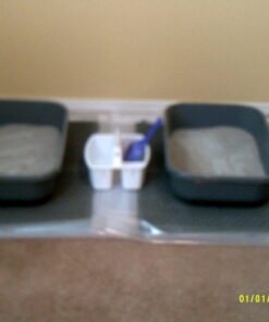 Petlinks Purr-fect Paws Multipurpose Cat Litter Mat - Gray, Extra Large X-Large 39 71RTFKFQ3FL