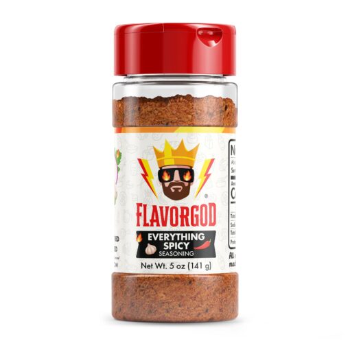 Everything Spicy Seasoning Mix by Flavor God - Premium All Natural & Healthy Spice Blend for Steak, Salad, Chicken, Dips & Vegetables - Kosher, Low Sodium, Dairy-Free, Vegan & Keto Friendly - Great Flavor Spices and Seasoning Gift Everything Spicy