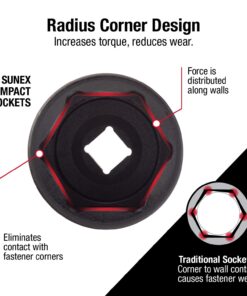 Sunex 246D 1/2-Inch Drive 1-7/16-Inch Deep Impact Socket 9 71RThxHR3GL