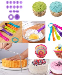 Cake Decorating Supplies 471pcs, Baking Tools Set for Cakes,Cake Turntable, Piping Icing Tips for Beginners or Professional 19 71RU 1ufiL