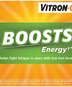 Vitron-C Iron Supplement, Once Daily, High Potency Iron Plus Vitamin C, Supports Red Blood Cell Production, Dye Free Tablets, 60 Count 60 Count (Pack of 1) 22 71RUa3a3KXL