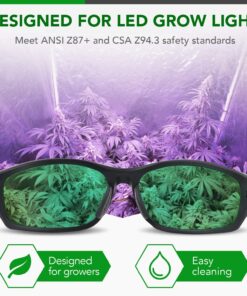 iPower Grow Room Glasses, Hydroponics LED Indoor Grow Light Glasses, 2 Pack, Green 11 71RUnwCZc1L