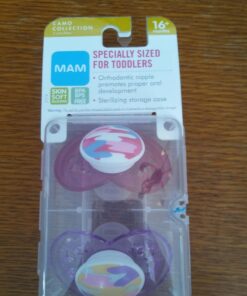 MAM Camo Sterilizing Pacifier Case, 16 Plus Months, Baby Girl, Best for Breastfed Babies, Storage Case, 3 Piece, 2 Count 2-Pack 34 71RUyeK5yML