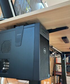 VIVO Adjustable Under Desk and Wall PC Mount, Computer Case CPU Holder with Swivel Action and Secure Locking, Black, MOUNT-PC01 64 71RVIXADa L