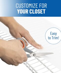 Closet Shelf Liner, Wire Shelf Liners for Closets and Pantry (Set of 4) 12 x 48 inch - Plastic Closet Liners 12x48 Clear 26 71RWMNk6hpL