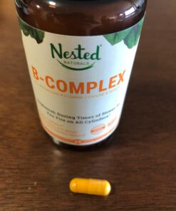 Nested Naturals B-Complex B Vitamins Plus Choline & Inositol | B Vitamins Complex B1, B2, B3, B5, B6, B7, B9 Supplement with Pure Methyl Vitamin B 12 | Energy & Immunity Support | 60 Vegan Capsules 30 71RWWSYHXXL