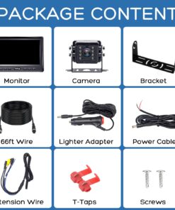 Yakry RV Backup Camera Plug and Play - No Delays 7 Inch HD 1080P Rear View Camera with IR Night Vision 2 Channels - Waterproof Reverse Camera for Truck Trailer Camper Tractor Y14 27 71RWZAQpN8L