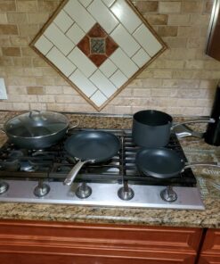 Calphalon Classic Hard-Anodized Nonstick Cookware Kitchen Essentials Set, 6-Piece Pots and Pans Set 6-Piece Nonstick w/ AquaShield™ 53 71RWu7wQfwL