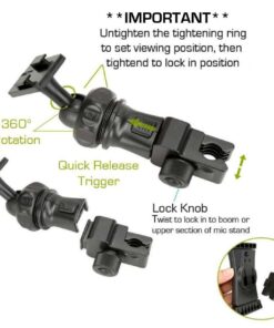 Accessory Basics EasyAdjust cymbal Microphone Mic Stand Tablet Mount for Most Tablets & Large Size Cell Phones Smartphone (Zoom Compatible) 22 71RX3ztOIRL