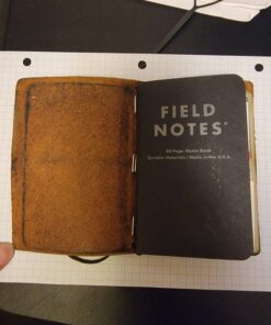 Pocket Travelers Notebook, Refillable Leather Travel Journal for Men & Women, Notebook Cover for Field Notes, Moleskine Small 3.5 x 5.5 Inches, Brown 49 71RXRUulmRL 1