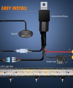Nilight 26Inch 540W LED Light Bar Spot Flood Amber White Strobe 6 Modes with Memory Function Off-Road Truck Car ATV SUV Cabin Boat with 16AWG Wiring Harness Kit-1 Lead, 2 Years Warranty Amber&White 6 Modes 15 71RXVZKH3PL