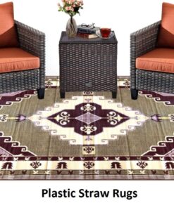 BalajeesUSA Outdoor Patio Rugs Clearance 6'x9' (183 cm x 274 cm) Red, Black, Lt Yellow, white 20171 6 ft x 9 ft Yellow, Chocolate, White 10 71RXcGt JsL