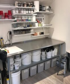 GRIDMANN Stainless Steel Work Table 48 x 24 Inches, NSF Commercial Kitchen Prep Table with Under Shelf for Restaurant and Home 48 in Long x 24 in Deep 41 71RYLgarp3L