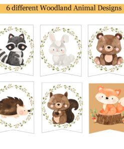 Woodland Creatures ITS A BOY Banner for Baby Shower + Fox, Raccoon, Rabbit, Bear, Squirrel and Porcupine/Animals Themed Decorations Fall Autumn Thanksgiving Banner Decoration 15 71RYiKNGpJL
