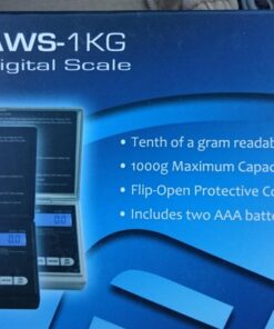 AMERICAN WEIGH SCALES Series Digital Pocket Weight Scale 1kg x 0.1g, (Black), AWS-1KG-BLK 1000G x 0.1G 42 71RYs3T7vGL