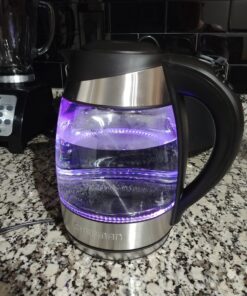 Chefman Electric Kettle with Temperature Control, 5 Presets LED Indicator Lights, Removable Tea Infuser, Glass Tea Kettle & Hot Water Boiler, 360° Swivel Base, BPA Free, Stainless Steel, 1.8 Liters 1.8L - Temperature Control 39 71RYxwU1YRL 1