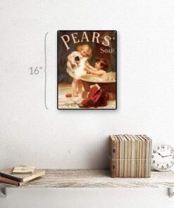 Pears Soap Metal Sign: Soap, Laundry, and Bathroom Decor Wall Accent 12"x16" 6 71RZYxDFpQL
