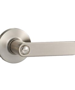 Amazon Basics Contemporary Reno Door Lever with Lock, Privacy, Satin Nickel 7 71RaB1FdiL