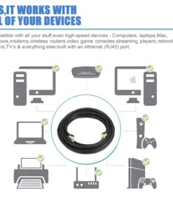 Cat8 Ethernet Cable, Shielded for Outdoor&Indoor, 25FT Heavy Duty 26AWG Cat8 LAN Cable, Weatherproof, with Gold Plated RJ45 Connector, 40Gbps 2000Mhz High Speed for Router/Gaming/Xbo/IP Cam/Modem Cat8-25ft 13 71RaYL4iVFL 1