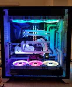 Corsair LL Series, LL120 RGB, 120mm RGB LED Fan, Triple Pack with Lighting Node PRO- White, Lighting Node PRO Included, LL120 RGB White,CO-9050092-WW Triple Pack w/ Lighting Node PRO 70 71Raq5riGKL