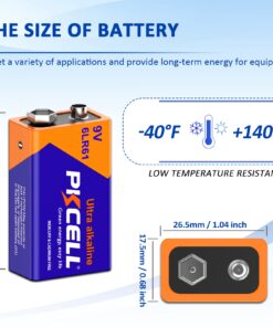 PILOCEL Smoke Alarm Batteries, 9 Volt Alkaline Performance All-Purpose Batteries, 10 Count Pack Ultra Long-Lasting for Household and Office Devices 10 71Rc n8zrML