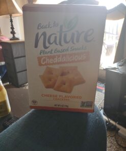 Back to Nature Cheese Flavored Crackers - Non-GMO, Made with Wheat Flour, Vegan, Delicious & Quality Snacks, Cheddalicious, 6 Ounce Cheddar 6 Ounce (Pack of 1) 18 71Rc4ATx8sL