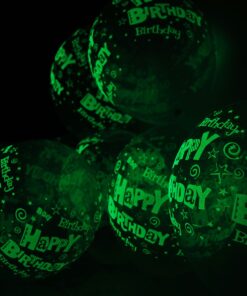11 inch Glow in the Dark Happy Birthday Glow Party Latex Balloons (10) 10 13 71RcZGdK8pL