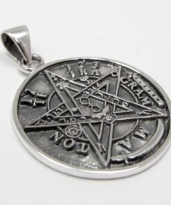 Alternative view of Moonlight Mysteries Sterling Silver Tetragrammaton Pentagram Pentacle Pendant