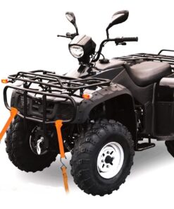 Badass Moto - Soft Loop Motorcycle Tie Down Straps - 11,000 Lbs Break Strength, Heavy Duty Ultra Soft Loops - Scratch Free Trailering - Tow Bikes, Trikes, ATV, UTV - Hi Vis Orange - 4 Tiedowns XL Hi Vis Sturgis Orange 17 71RdIuAqkIL