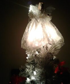 Kurt Adler 10-Light 9-Inch White Angel Treetop 24 71Rddfbf6HL