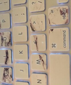 MOSISO Silicone Keyboard Cover Compatible with MacBook Air 13 inch A1466 A1369 2010-2017&Compatible with MacBook Pro 13/15 inch (with/Without Retina Display, 2015 or Older Version), White Marble 25 71ReSum8FZL 1