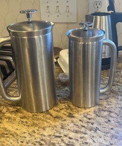 ESPRO - P7 French Press - Double Walled Stainless Steel Insulated Coffee and Tea Maker with Micro-Filter - Keep Drinks Hotter for Longer, Perfect for Home (Brushed Stainless Steel, 32 Oz) 32 Ounce Brushed Stainless Steel 15 71RfnKubJDL