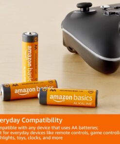 Amazon Basics 20-Pack AA Alkaline High-Performance Batteries, 1.5 Volt, 10-Year Shelf Life 20 Count (Pack of 1) 18 71RfrT7SfmL