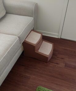 Pet Gear Easy Step II Pet Stairs, 2 Step For Cats/Dogs Up To 75-Pounds, Portable, Removable Washable Carpet Tread, No Tools Required, Available In 4 Colors,Light Cocoa Light Cocoa 26 71RgAE2EBL
