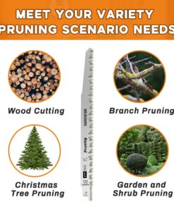 SUNGATOR 9-Inch Reciprocating Saw Blades, 10-Pack Wood Pruning Saw Blades High Carbon Steel with 5TPI Designed for Fast, Straight, Clean Pruning and Cutting Wood 15 71RglnASUhL