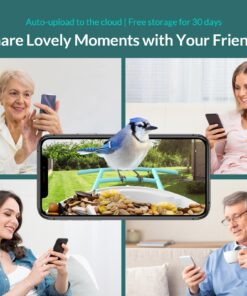 NETVUE Birdfy AI - Smart Bird Feeder with Camera + Solar Panel, Free AI Forever, Auto Capture & Identify 6000+ Bird Species, Bird Videos for Birdwatching, Ideal Gift for Bird Lover Solar Blue 32 71RgupGZzAL 1