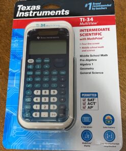 Texas Instruments TI-34 MultiView Scientific Calculator Blue, White Single Pack 32 71RgwRFk1zL