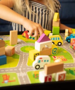 Fat Brain Toys My Town Block Set - Jigsaw Puzzle & Wood Block Set for Preschoolers 9 71Rh1GPyibL