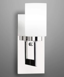 Linea di Liara Brio Polished Chrome Sconce Frosted Glass Shade Modern Sconces Wall Lighting Fixture Bathroom Wall Sconce Vanity Wall Sconce and Hallway Wall Light Fixtures, UL Listed 33 71RhCDRmqhL