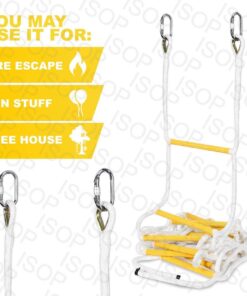 Fire Escape Ladder 2 Story 16ft Flame Resistant Safety Rope Ladder - Fast to Deploy & Easy to Use & Store - Compact - Weight Capacity up to 2000pounds (16ft) Emergency ladders 25 71RhToY38uL