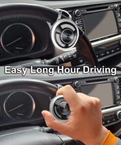 FOURING BL Steering Wheel Knob Spinner - Universal Non-Slip Fit, ABS & Premium High Gloss Chrome Plated Finish Suicide Knob with Metal Ball Bearing & Easy Installation (Silver Platinum) Silver Platinum 9 71RjKIxsrZL