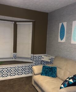 NuWallpaper NU1648 Navy Grand Trellis Peel & Stick Wallpaper, Blue 46 71RjkHH2lfL 2